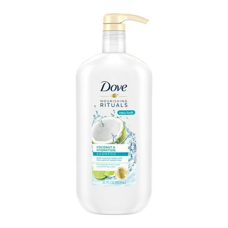 Dove Moisturizing Shampoo - Dove Nourishing Rituals Coconut & Hydration Shampoo with Pump, 31 oz