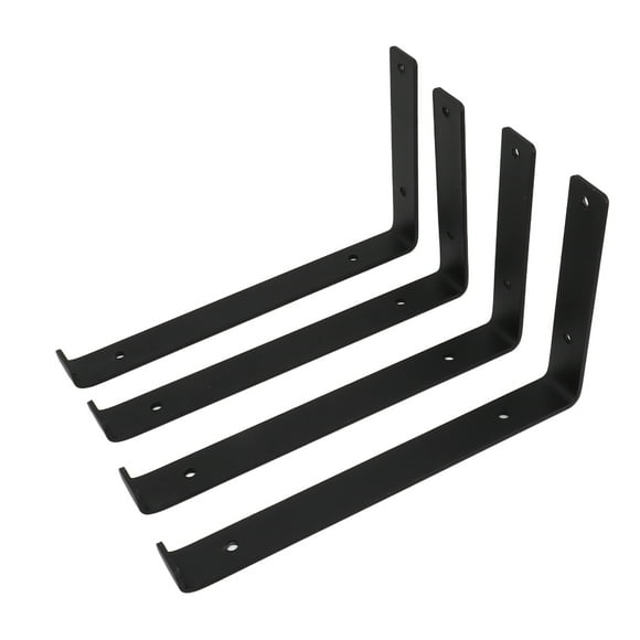 TOPINCN 4Pcs Metal L Shelf Brackets, Heavy Duty Shelf Support Bracket Strong Load Bearing Metal Brackets for Family Office Garage