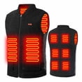 thumbnail image 2 of Winter Black 8 Area Heating Vest Double Key Control Usb Electric Warm Outdoor Ski Jacket, 2 of 8