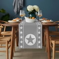 thumbnail image 2 of Western Star Ethnic Table Runner - 108 Inch Long, Kitchen Dining Table Runner Dresser Scarves, Grey Texas Ethnic Stars Tribal Art Farmhouse Decor for Coffee Tables Wedding Party Banquet, 2 of 8