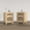 2 Pcs & Natural, variant on Tolead Rattan Nightstand Set with Charging Station, Handmade Rattan Decorated Drawer and Door, Natural