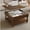 Walnut Brown, variant on Demi Bonn 31.5 Inch Square Fluted Lift - Top Coffee Table, Hidden & Open Storage, Hydraulic Raising, Retro Solid Wood Legs, Living Room Sofa, Walnut Brown