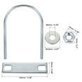 thumbnail image 3 of Uxcell 70mm Ancho Interior 120mm Longitud U-Bolt de Acero M6 2 Juegos, 3 of 4
