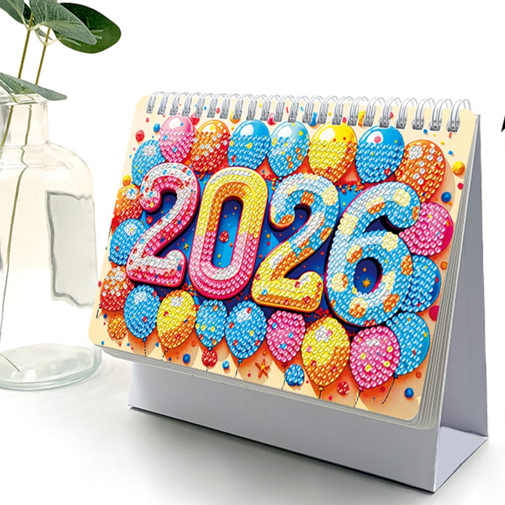 Miiottaa 2026 Rhinestones Calendar Sparkling Desk Office Artwork For Home Work Space