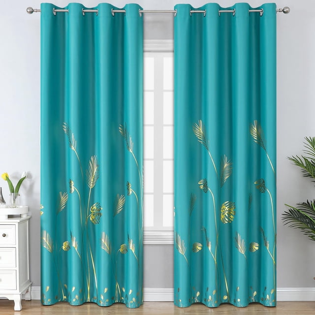 Cortinas Estelar Textiler, 132 x 213 cm, color verde azulado opaco térmico