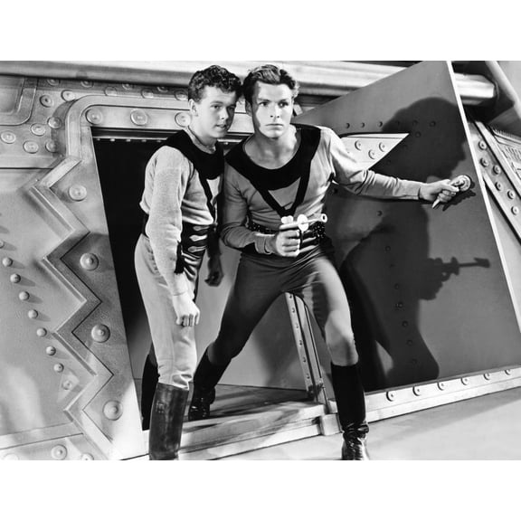 Buck Rogers From Left Jackie Moran Buster Crabbe 1939 Photo Print (28 x 22)