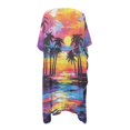 thumbnail image 2 of HELLHERO Tropical Sunset View Bathing Suit Cover Up Polyester Lightweight Free Size Summer Swimsuit Beach Cover Ups for Women, 2 of 6