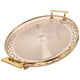 thumbnail image 3 of Bandeja de té redonda decorativa con asas, bandeja de plástico transparente para servir, organizador de joyas para tazas, postres y frutas., 3 of 7