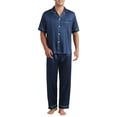 thumbnail image 1 of CONJUNTO DE PIJAMAS DE SATÉN CHIC INSPIRADOR PARA HOMBRES 2 PIEZAS ROPA DE CAMA CAMISA DE NOCHE PANTALONES DE NOCHE ROPA DE CASA, 1 of 1