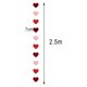 thumbnail image 5 of Guirnalda decorativa con diseño de corazones para puertas y ventanas de San Valentín. Vertical, 5 of 9