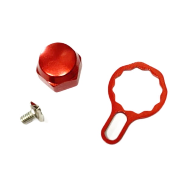 Baitcasting Placa de bloqueo de carrete Reparación de aleación de aluminio Tornillo de mango resistente Color rojo izquierdo