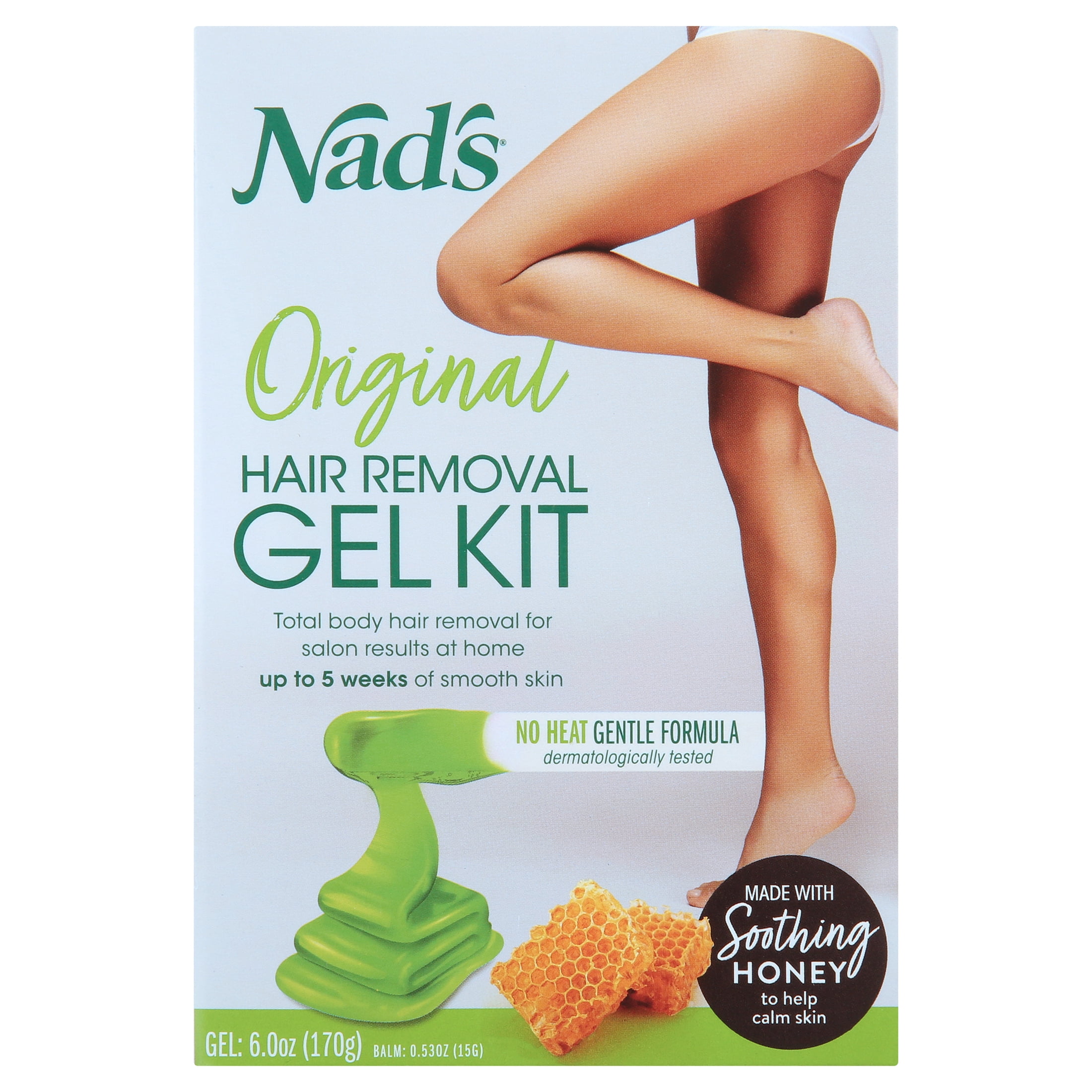 Nad's Natural Hair Removal Gel Wax Kit, 6 oz