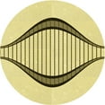 thumbnail image 1 of Ahgly Company Machine Washable Indoor Round Transitional Sun Yellow Area Rugs, 4' Round, 1 of 7