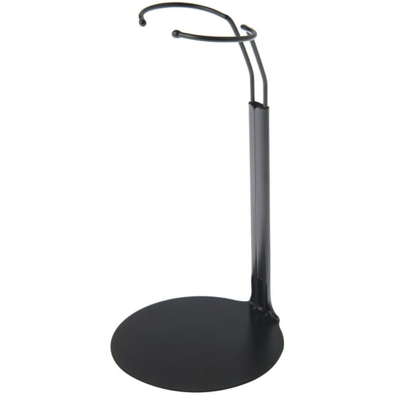 Plymor DSP-5175B Black Adjustable Doll Stand, fits 10, 11, and 12 inch Dolls or Action Figures, Waist is 1.75" - 2.25" wide, 5" - 6" around, Pack of 2