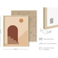 thumbnail image 3 of HAUS AND HUES Boho Art Prints Minimalist Decor - Boho Wall Art Mid Century Modern Decor Wall Art Boho Wall Decor Boho Modern Wall Prints Sun and Two Staircases with Door (16x20 Framed Beige), 3 of 6