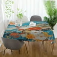 thumbnail image 6 of Coolnut Japanese Foral Rectangle Tablecloth Waterproof Polyester Table Clothative Stain Resistant & Wrinkle Resistant Washable Table Cover for Dining Table/Party/Camping 54x54 Inch Decor Gift, 6 of 7