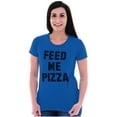 thumbnail image 4 of Feed Me Pizza Womens Slim Fit Graphic Tee Brisco Brands X, 4 of 5