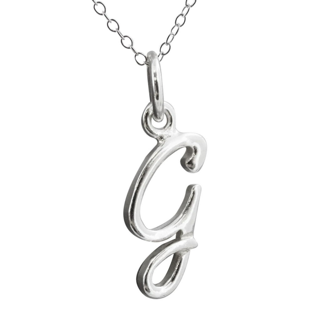 Fashionjunkie4Life - Sterling Silver Tiny Initial Letter G Charm ...