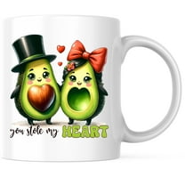 Bliss Monkey Co. You Stole My Heart Coffee Mug - Cute Funny Punny Avocado - Cute Puns - 11 Ounce Coffee Mug - Microwave & Dishwasher Safe - White Handle & Interior - Printed On Both Sides - BMCM01064