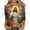 C#Multicolor, variant on Easter T-Shirts for Women Bunny Eggs Graphic Tees 3/4 Length Sleeve Womens Tops Round Neck Casual Blouses Spring Outfits