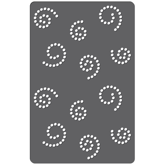 Rhinestone Genie Pattern-Swirls Magnetic Rhinestone Template, Black