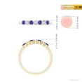 thumbnail image 6 of ANGARA Natural Half Eternity 7 Stone Tanzanite and Diamond Wedding Ring in 14K Yellow Gold for Women (Size-2.5mm) | December Birthstone, Anniversary, Jewelry Gift for Women | Natural Tanzanite Ring, 6 of 11
