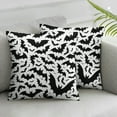 thumbnail image 2 of White Bat Throw Pillow Covers  Decorative Pillowcase Cushion Covers Soft Velvet Pillow Cases for Sofa Couch Bed Car Bedroom Home Decor, 2 of 6
