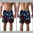 thumbnail image 3 of luoweisi Men's Beach Shorts Quick Dry Swim Trunks with Mesh Lining Christmas Snowflakes L, 3 of 5