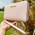 thumbnail image 3 of Michael Kors Women's Jet Set Large Flat Phone Wristlet, Dark Powder Blush Pink, 3 of 6