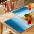 thumbnail image 4 of Sky Blue Placemats Set of 6 Oil Painting Texture Place Mats Table Mats Kitchen Dining Home Outdoor Party Table Decoration, 4 of 9