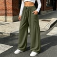 thumbnail image 3 of cocolona Womens Casual Loose Athletic Pants Elastic Waist Drawstring Wide Leg Gym Workout Trousers with Pockets, 3 of 5