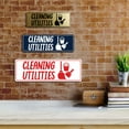 thumbnail image 2 of Signs ByLITA Standard Cleaning Utilities Sign (Blue) - Large, 2 of 6