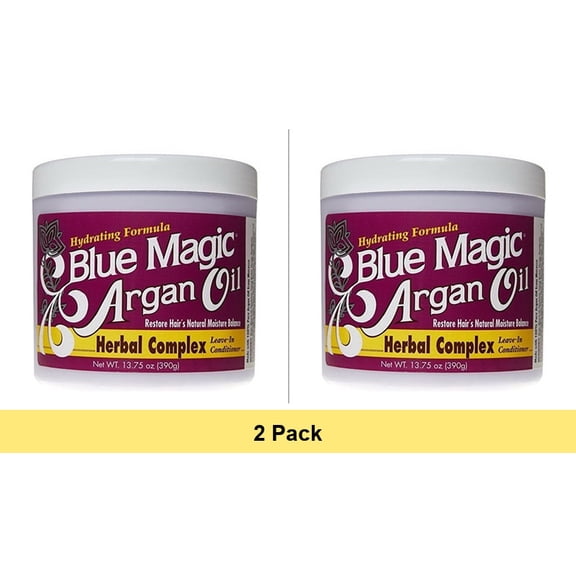 Blue Magic Argan Oil Herbal Complex Leave In Hair Conditioner, 13.75 Oz - 2 Pack