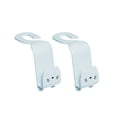 thumbnail image 4 of Unatoiry 2X Headrest Hooks Vehicle Mount Clips Load-Bearing Storage Hanger Clothes Organizer Automobile Interior White 1Set, 4 of 6