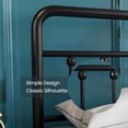 thumbnail image 3 of Flolinda Classic Queen Size Metal Platform Bed Frame，Heavy Duty Steel Slat Supported Full Bed Frame, Under Bed Storage, No Box Spring Required, 3 of 8