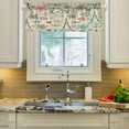 thumbnail image 4 of Coolnut Window Valance -Paris Pattern Kitchen Curtain - Curtains Rod Pocket Blackout Valance Topper Curtains for Kitchen Bathroom, 1 Panel, 54x18in Home Decor, 4 of 6