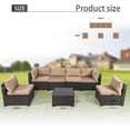 thumbnail image 5 of LeveLeve 7 Wicker Sectional Outdoor Conversation Sets with Sofa and Table, 5 of 7