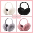 thumbnail image 2 of Calentador de invierno Mujeres niñas orejeras más cálidas invierno plegable cálido orejeras peludas al aire libre suave felpa orejeras para clima frío Eccomum Calentador de invierno, 2 of 7