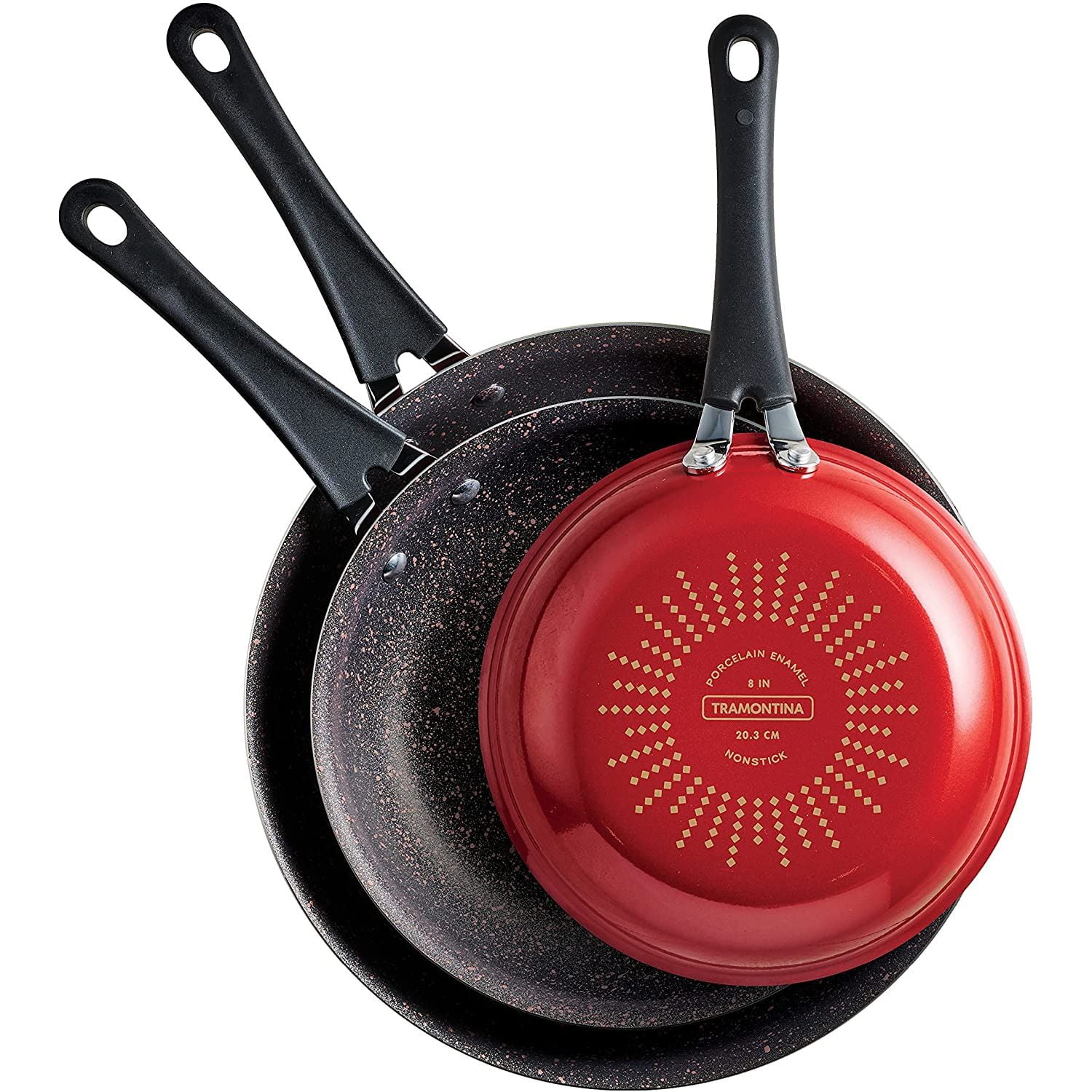 TRAMONTINA 3Piece Nonstick Fry Pan Set (8", 10" and 12")