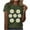 Army Green, variant on Pull-on Women'S T Shirts Minimalist Short Sleeve Yellow Crew Neck T-Shirts Flowers Pullover Printed Casual Polycotton Tops Khaki,S