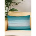 thumbnail image 2 of Waterproof Outdoor Throw Pillows with Inserts 12"x20", Teal Turquoise Soft Decorative Pillowcases for Couch Bedroom, Farmhouse Abstract Gradient Wooden Plank Pillow Covers for Sofa Living Room, 2 of 8