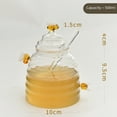 thumbnail image 4 of Large-Capacity Transparent Glass Honey Jar with Lid and Stirrer – Creative, Durable, Easy-to-Clean Kitchen Storage Container for Honey & Dry Goods, Elegant Decorative Design for Home Use, 4 of 5