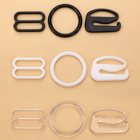 Masteelf Clasp Buckles Underwear Adjustment Buckle Bra Strap Clip 1.7X1.7CM Transparent