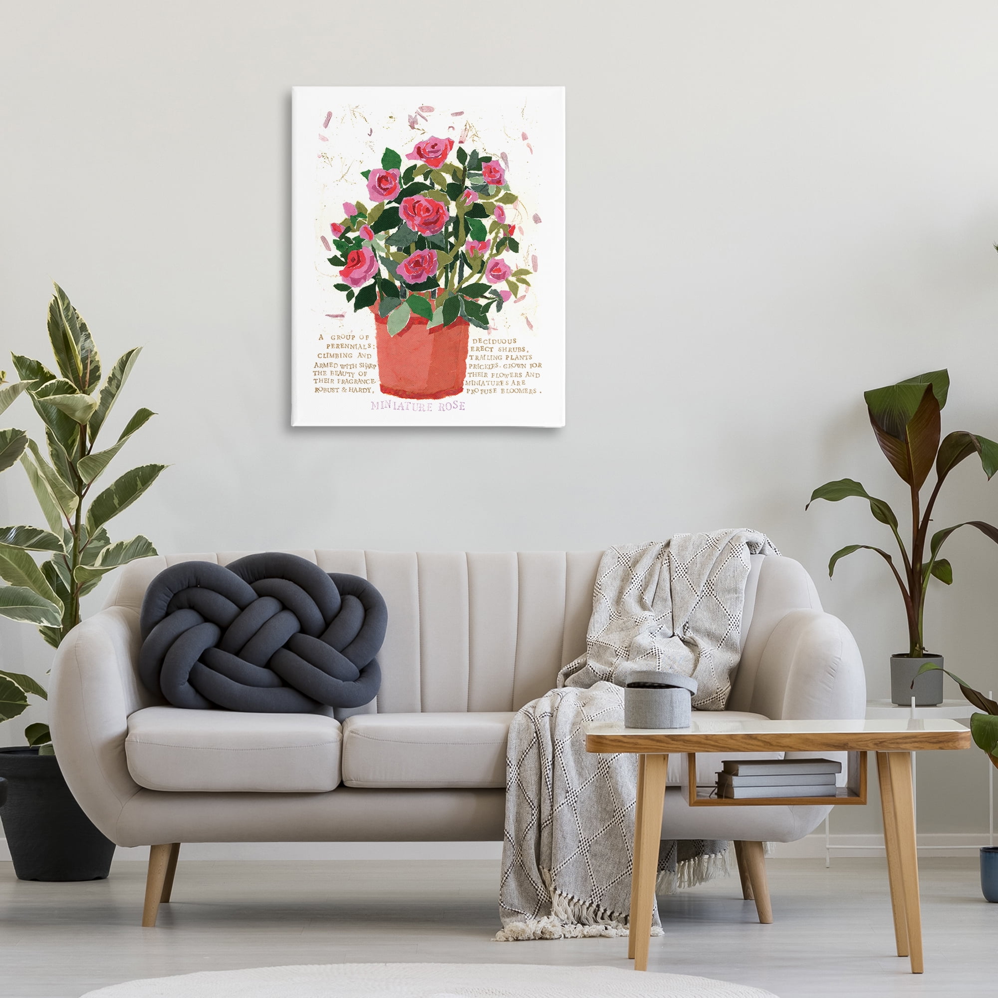 Stupell Industries Mini Roses Bouquet Botanical & Floral Painting Gallery Wrapped Canvas Art Print Wall Art, 30 x 40