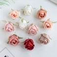 thumbnail image 2 of 10 piezas de flores artificiales de seda con forma de rosa para el hogar, boda, arco, suministros de manualidades, decoración, bricolaje, corona de Navidad, accesorio para álbum de recortes, 2 of 5