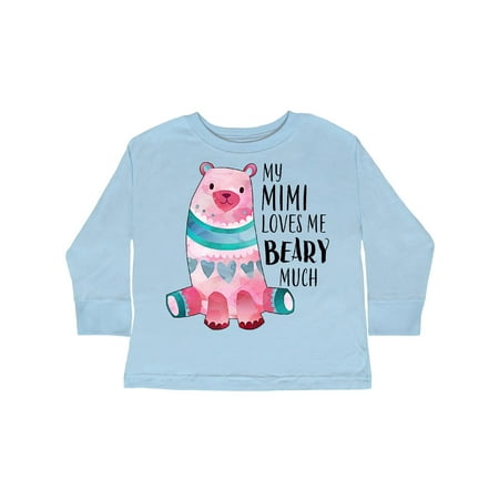 

Inktastic My Mimi Loves Me Beary Much with Cute Bear Gift Toddler Boy or Toddler Girl Long Sleeve T-Shirt