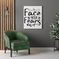 thumbnail image 3 of Inspirational Wall Art Face Your Fears Cursive Wall Art Motivation Wall Decor for Home Office Gym Inspiring Success Quote Print Ready to Hang Unframed, 3 of 16