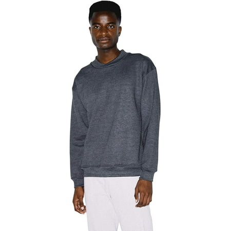 

American Apparel Men s Flex-Fleece Crossneck Long Sleeve Pullover Dark Heather Grey 2X-Large