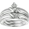 1/20 Carat T.W. Diamond Sterling Silver Bridal Set