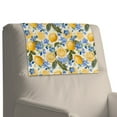 thumbnail image 7 of TSOVTHRID Lemon Floral Leaf Print Sofa Headrest Cover Non Slip Headrest Protector for Recline Chair PU Leather Head Protector Cover for Living Room,Office Chair,17x27in, 3 Pieces, 7 of 7